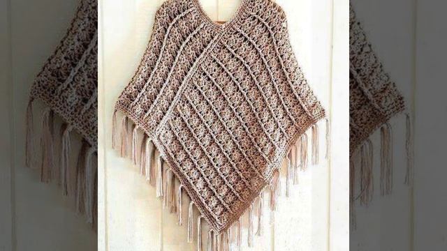Impresionante colección de invierno para mujer, poncho bolero y gorros de crochet. смотреть онлайн