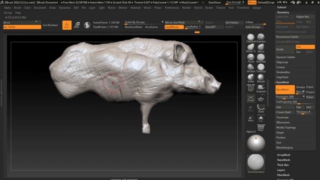 30 Minutes Zbrush Sculpting 106 Boar