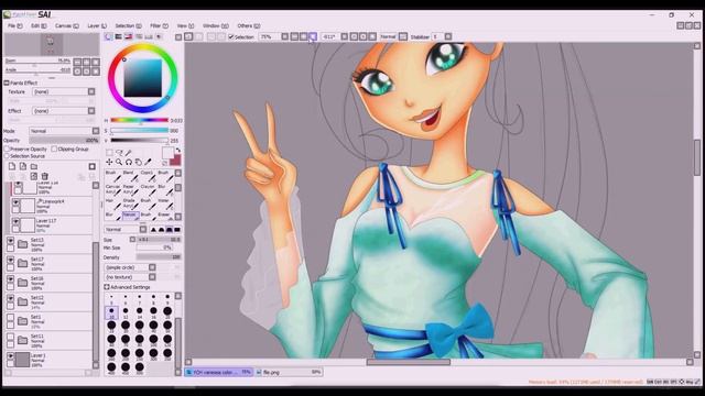 [Speedpaint Winx Oc] LINEART + COLOR (YCH - Vanessa Casual Season 8) смотреть онлайн