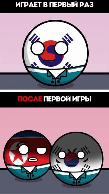 Игра в Кальмара: Фото До и После #countryballs #squidgame
