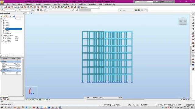 AUTODESK ROBOT 2021 - Showing Storey/Building elements in View Mode смотреть онлайн