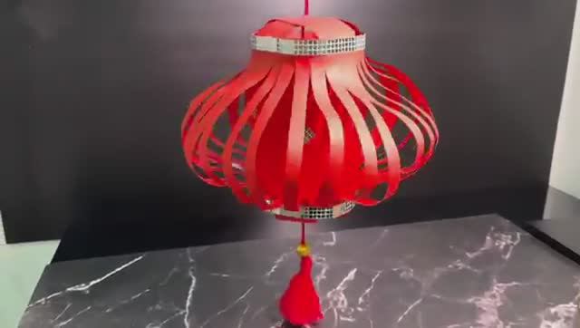 Китайский новогодний фонарь своими руками. декор из цветной бумаги.♥️ смотреть онлайн