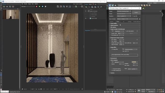 Vray渲染器 Vray5.2 for 3DsMax 2022 渲染参数设置流程 смотреть онлайн