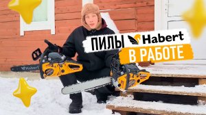 Бензопилы Habert в работе зимой.