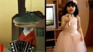 Диана Анкудинова и крокодил Гена.