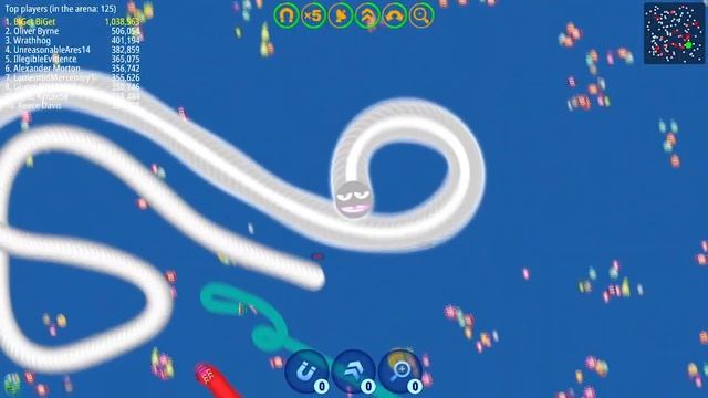 WormsZone.io Pro Giant Slither Snake Top 01 /Trolling Best World Record WormsZoneio #309 смотреть онлайн
