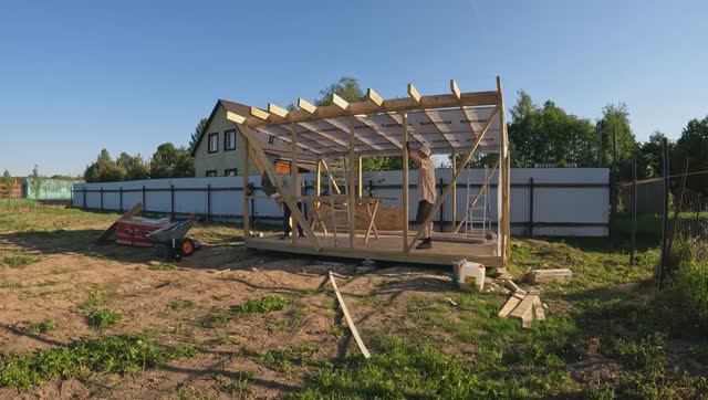 Беседка. Утепление стен