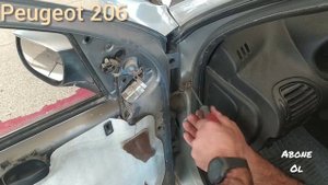 PEUGEOT 206 KAPI GERGİ DEĞİŞİMİ DOOR TENSIONER REPLACEMENT REMPLACEMENT DU TENDEUR DE PORTE PEUGEOT
