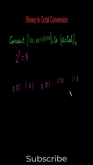 Binary to Octal Conversion with Decimal Point #digitallogic #binarycode #computerdesign  #mathtrick