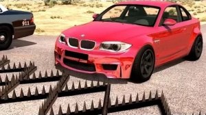 Скоростное тестирование на шипованной полосе #23 - Краш-тест BeamNG DRIVE HD