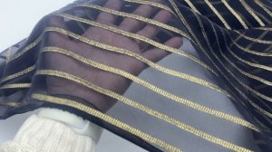 Шифон чёрного цвета с люрексом  24260