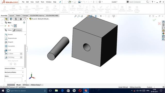 introduction to assembly in solidworks
