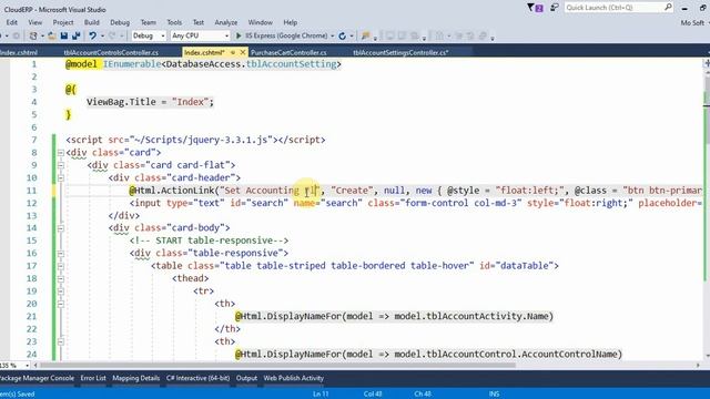 Business ERP Part 32 Default Account Setting Implementation ASP NET MVC