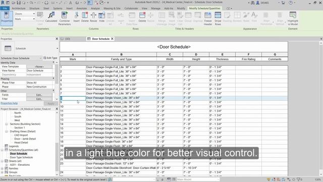 Revit 2020.2: Highlight Active Row in Schedule смотреть онлайн