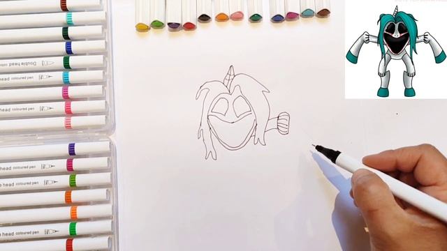 How To Draw Nightmare CraftyCorn from Poppy Playtime | Fanmade Smiling Critters
