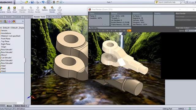 SolidWorks Tutorial in Tamil 72 : Rendering | Material And Rendering