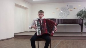 В. Шаинский, обр. А. На Юн Кина «Голубой вагон». Олег Пришвин, ДМШ №2, преподаватель Бордунова О.В.