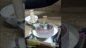Ручная жерновая мельница из натурального камня кварцит малиновый