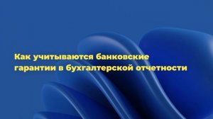Как учитываются банковские гарантии в бухгалтерской отчетности