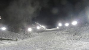 Вечернее Катание на Альпике и снегопад
