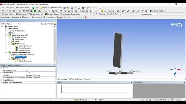 ANSYS Tutorials - Linear / Eigenvalue Buckling Analysis
