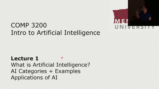 COMP6980 - Intro to Artificial Intelligence - Lecture 01 - Course Introduction + What is AI?