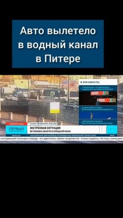 В результате ДТП в Питере автомобиль вылетел в водный канал. Погиб один человек.