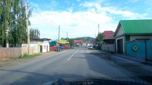 Дорога через село Турочак, Республика Алтай