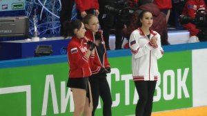 Александра Трусова каскад из 5 прыжков 4-3-3-3 vs Макар Игнатов  Кубок Первого Канала 2021, Загитов