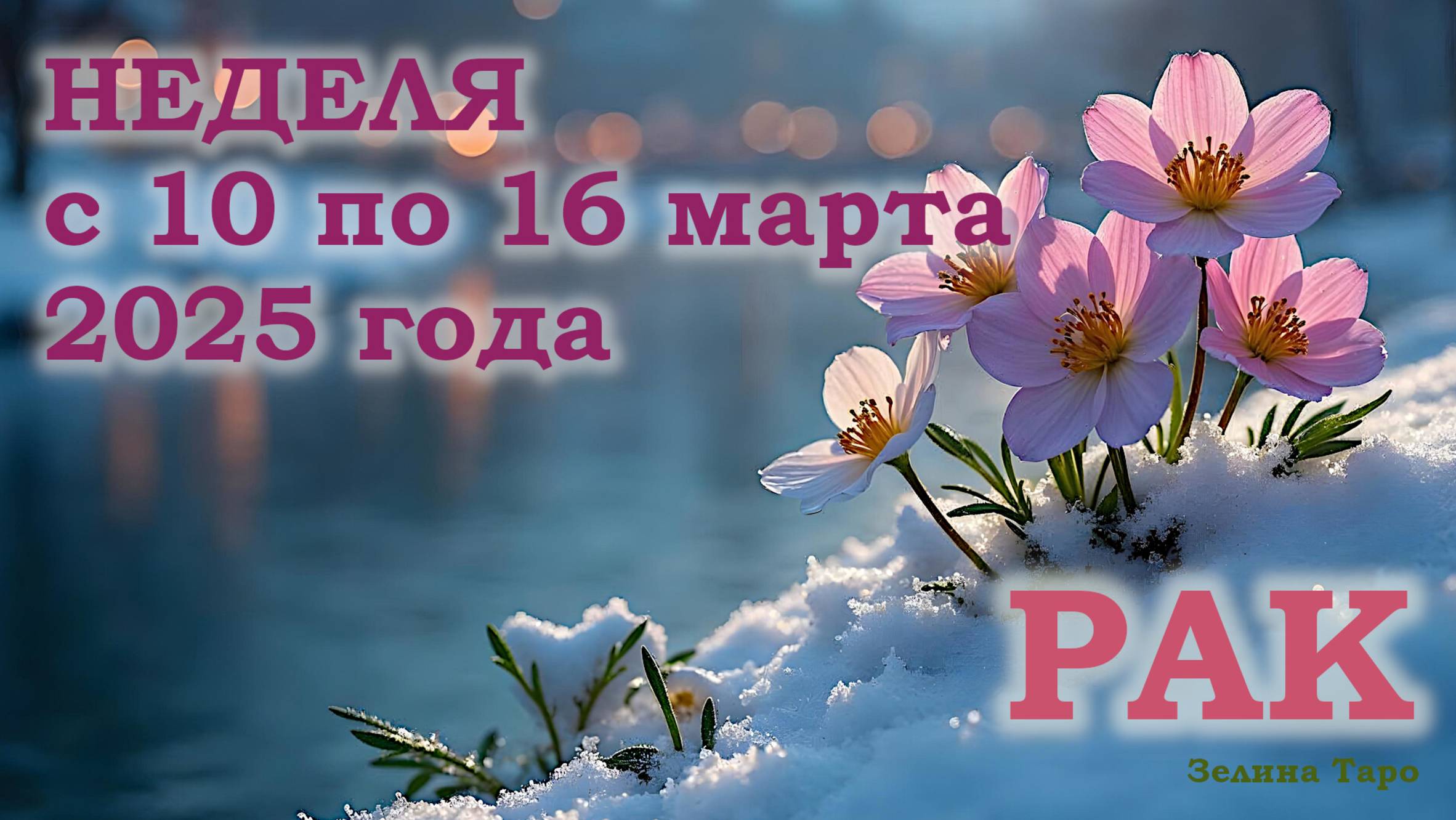 РАК | ТАРО прогноз на неделю с 10 по 16 марта 2025 года