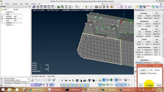 Ansa FEM solid-tetra mesh tutorial