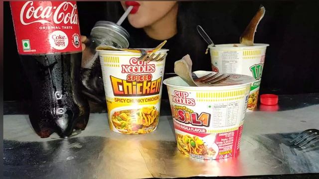 ASMR: EATING CUP NOODLES||CUP NOODLES CHALLENGE 🍝 смотреть онлайн