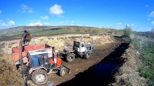 Возка силоса. МТЗ-80 (грейфер) Т-150