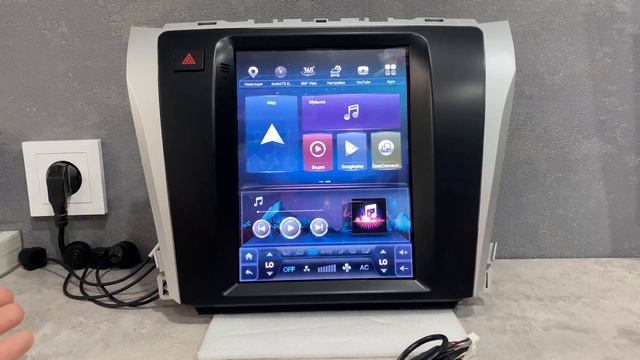 Магнитола в стиле Tesla (Тесла) для Toyota Camry (2011-2018) смотреть онлайн