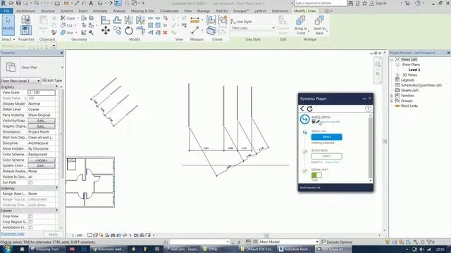 Dynamo Player upgrade in Revit 2018.2 - Edit Settings, Disable Inputs. Wall dimensions Demo