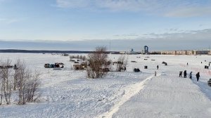 День Оленевода - 2025 Панорама праздника Озеро Янтарная Площадь Юбилейная ЯНАО 23 Февраля 2025г.