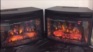 Очаг InterFlame Panoramic 25 LED FX - Blue и Quartz - сравнение