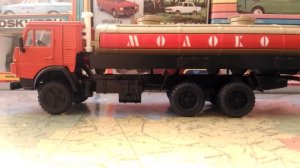 Обзор модели 1/43 КамАЗ-53212 молоковоз Элекон