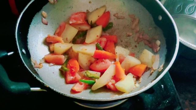 Goan Style ruchik potato tomato ross 😀! in konkani language.