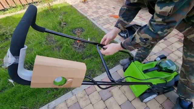 РАСПАКОВКА Газонокосилка Greenworks смотреть онлайн