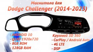 Магнитола для Dodge Challenger 2014 - 2023 Android