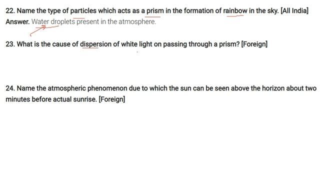 Class 10 Science Board and Important Questions CHAPTER 11 Human Eye in HINDI FULL