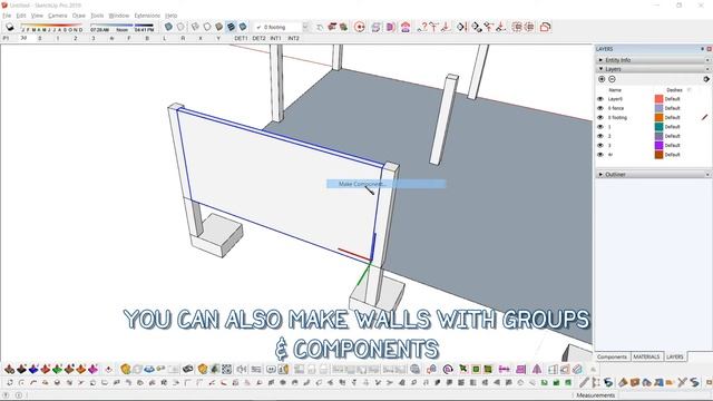 Sketchup Modelling Tutorial 3 - Groups, Layers, Components