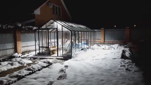 Теплица стеклянная БОТАНИК Стандарт 2,8*6,88м  +гряды, +досветка, +подогрев, +полочки