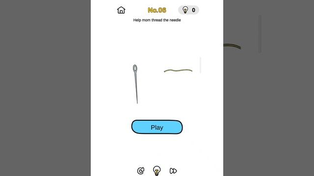 Brain out Challenge ''Help Mom" level 6 help mom thread the needle solution смотреть онлайн
