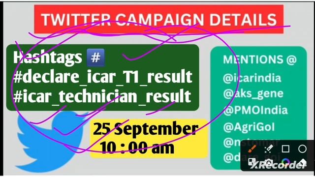 icar iari technician result update 2023 | twitter campaign start on 25 september at 10 am | do twit