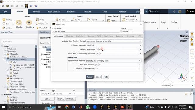 Pressure analysis of Two Phase Core Annular Flow in a Crude Oil Pipe Line Using ANSYS FLUENT смотреть онлайн