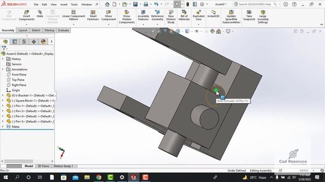 Building Your First Assembly | Solidworks 2022 Tips | Cad Resource