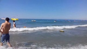 пляж отеля Horus Paradise 5 звезд Сиде.Турция.сентябрь 2017