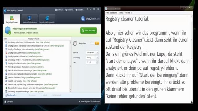 Tutorial - Wise Registry Cleaner [HD/German] смотреть онлайн